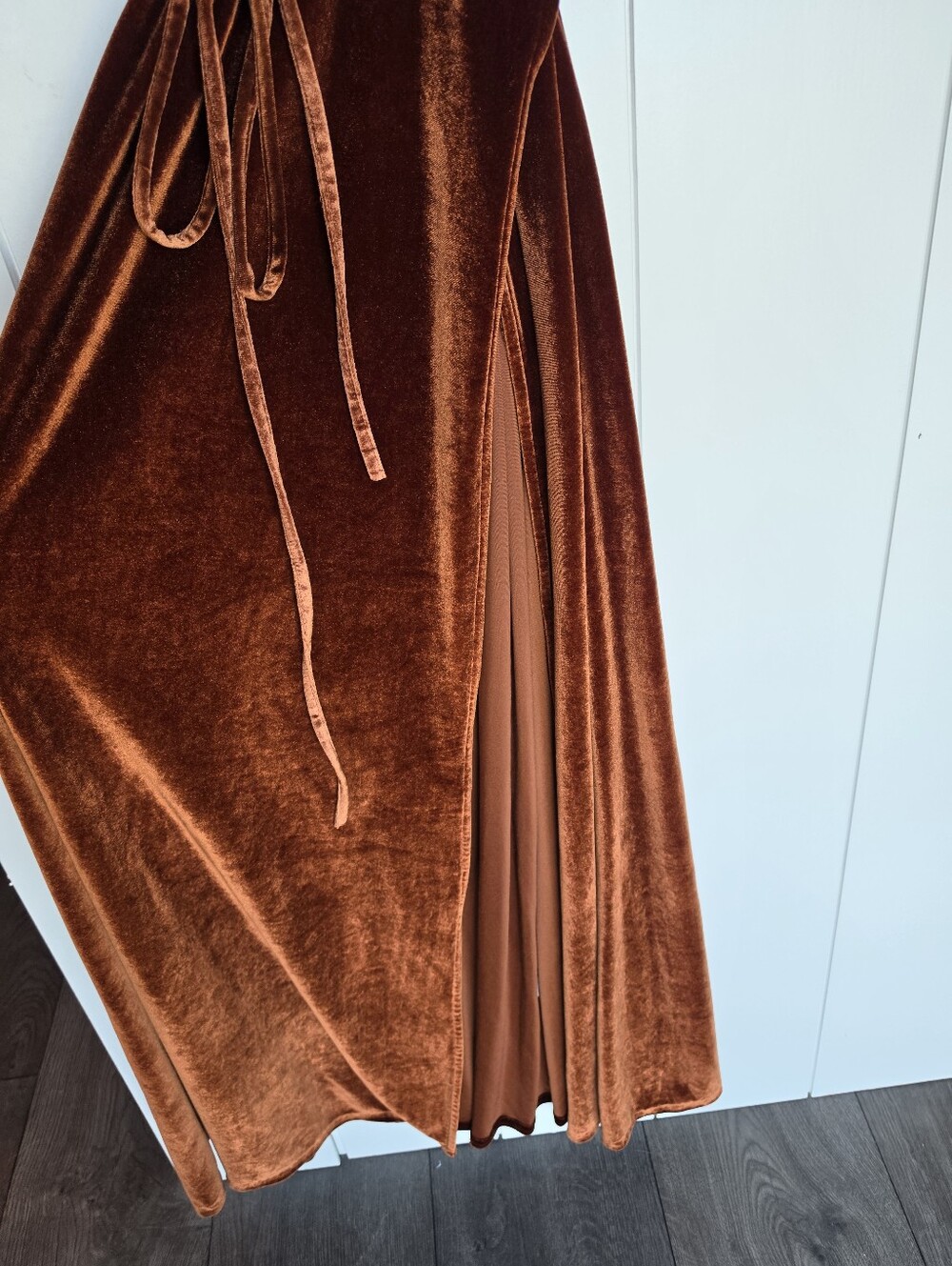 Baltic Born Brown Velvet Wrap Maxi Dress - Picture 11 of 16
